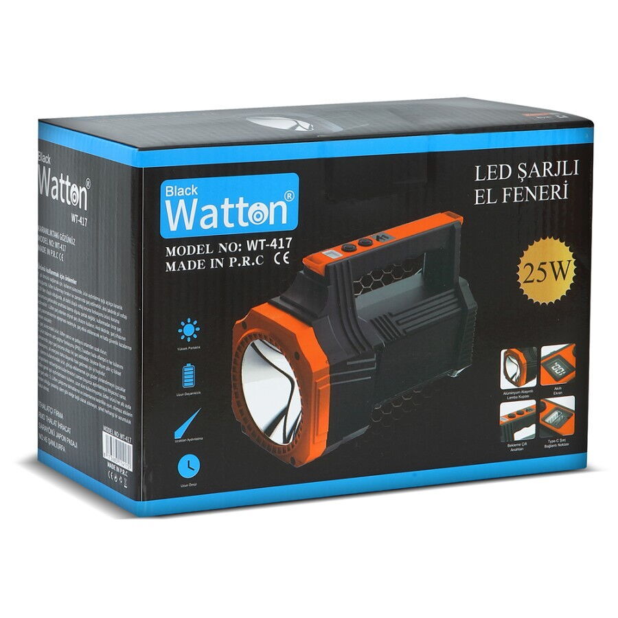 Watton WT-417 25W Şarjlı El Feneri