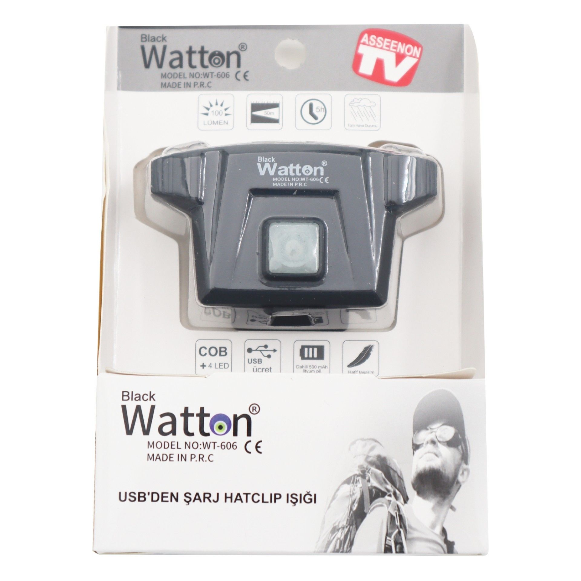 Watton WT-606 Şarjlı Kafa Feneri