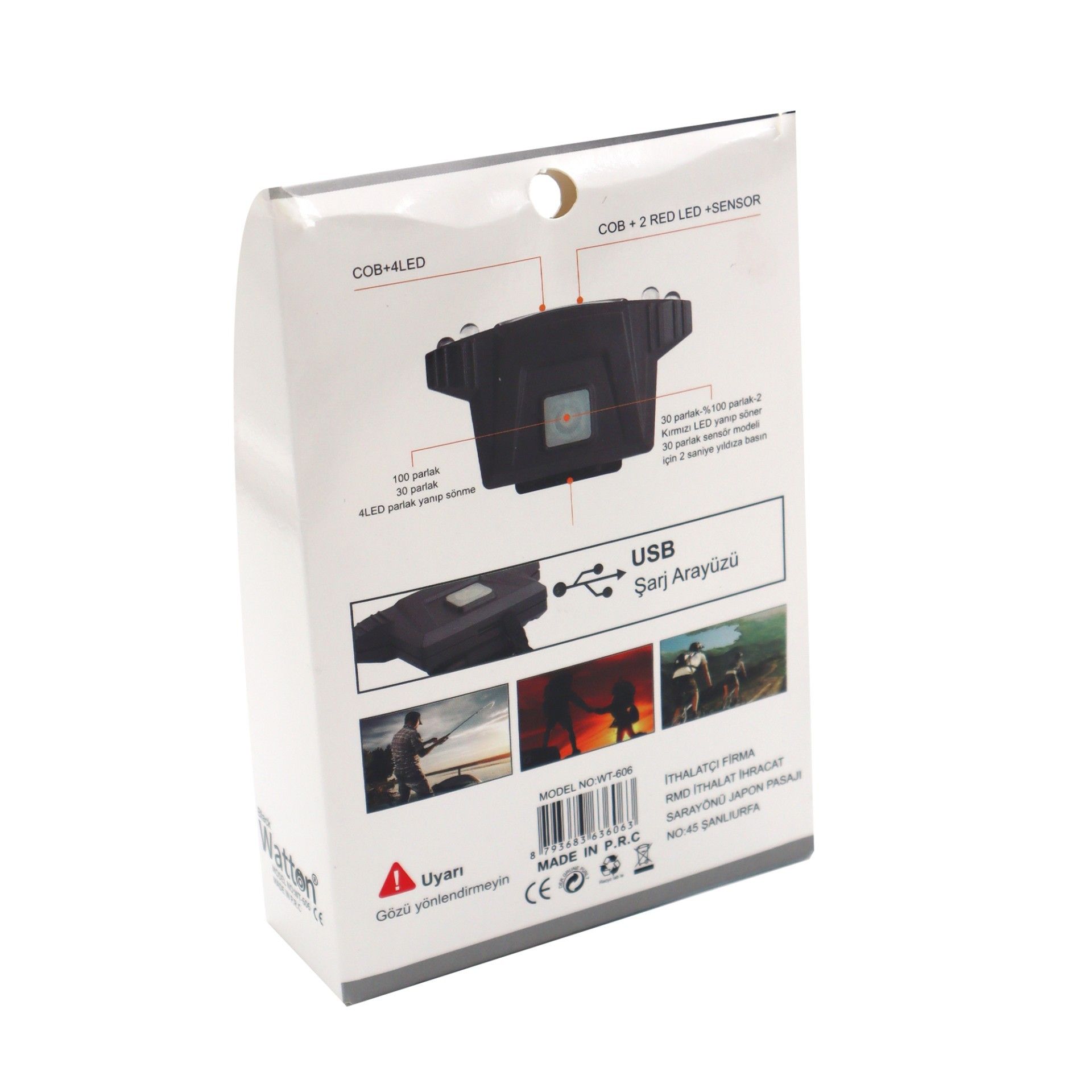 Watton WT-606 Şarjlı Kafa Feneri