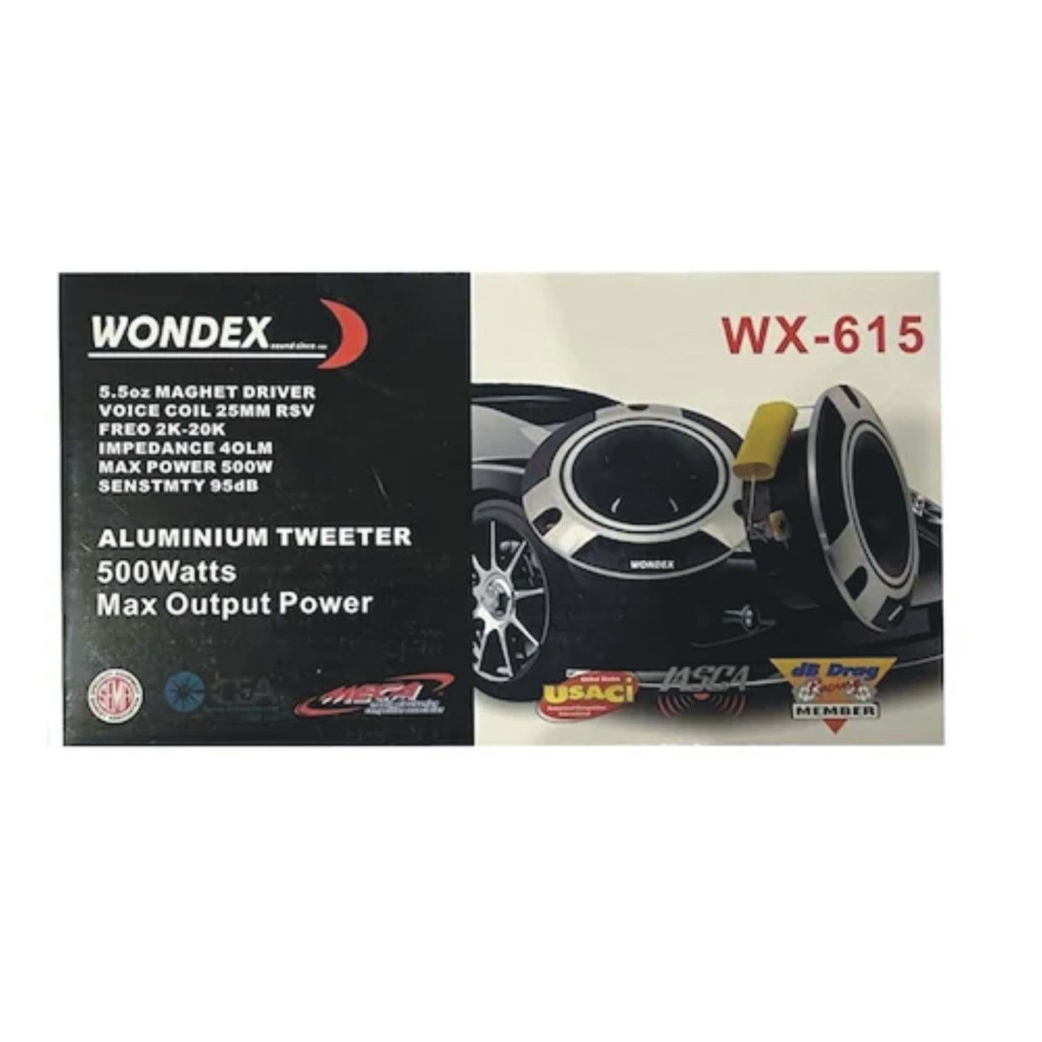 Wondex WX-615 500W 10cm Dome Tweeter