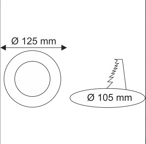 YCL ALP-1106B 6W Sıvaaltı Yuvarlak Beyaz Saten