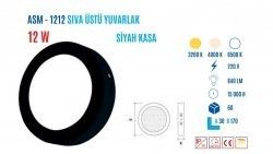 YCL ASM-1212B 12W S.üstü Yuvarlak Led Panel Beyaz