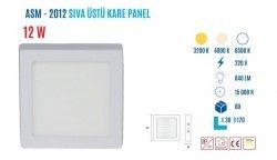 YCL ASM-2012G 12W Sıvaüstü Kare Günışığı Led Panel