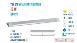 YCL YBA-218B 18W 60cm Beyaz Yatay Bant Armatür