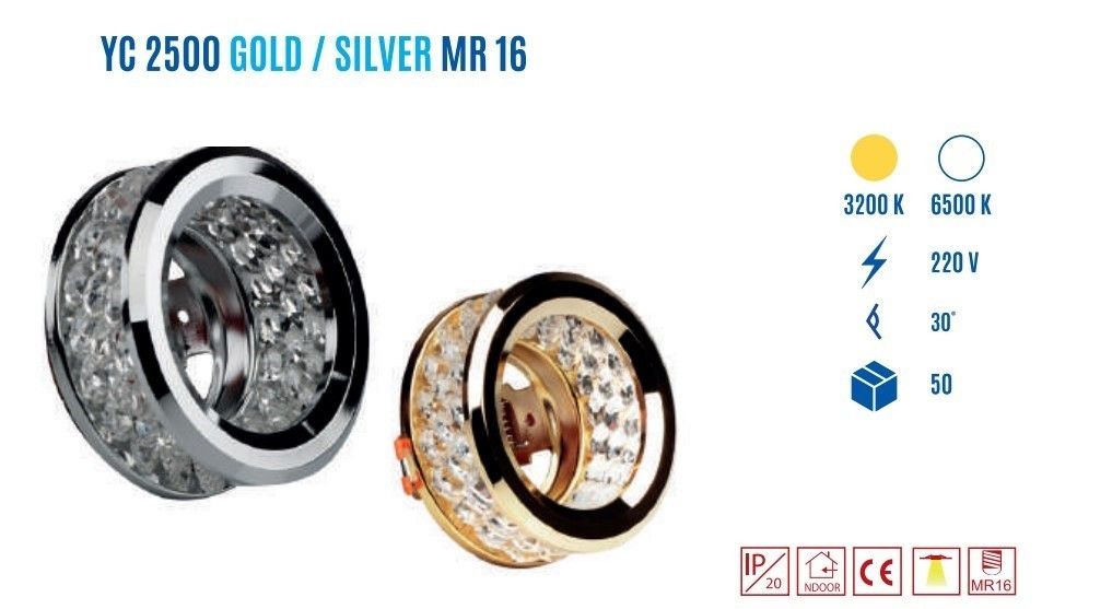 YCL YC-2500G MR16 Gold Cam Spot