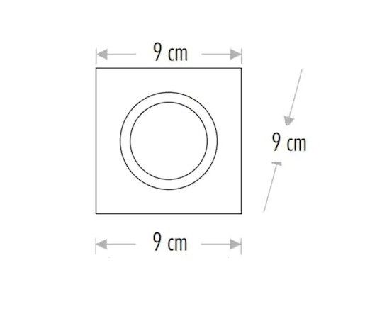 YCL YC-2600 MR16 Cam Led Spot Kasası Kare