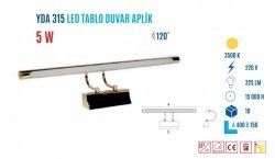 YCL YDA-315G 5W 40cm Led Tablo Apliğ Sarı Kasa Bey
