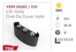 YCL YDM-0060 6W G.Işığı Çift Yönlü Led Duvar Aplik