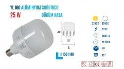 YCL YL-160G 25W Günışığı Led Ampul