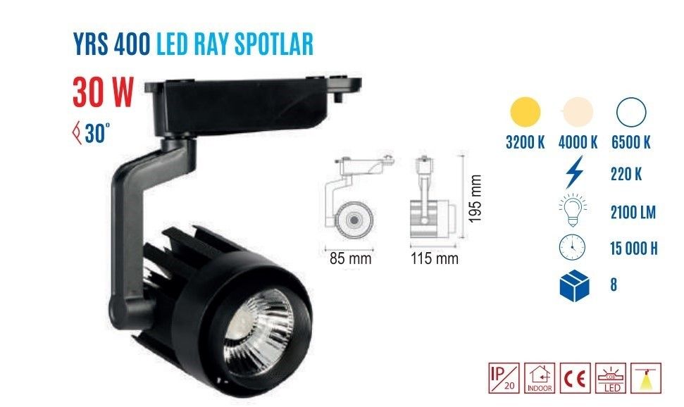 YCL YRS-400G 30W Led Ray Spot Günışığı